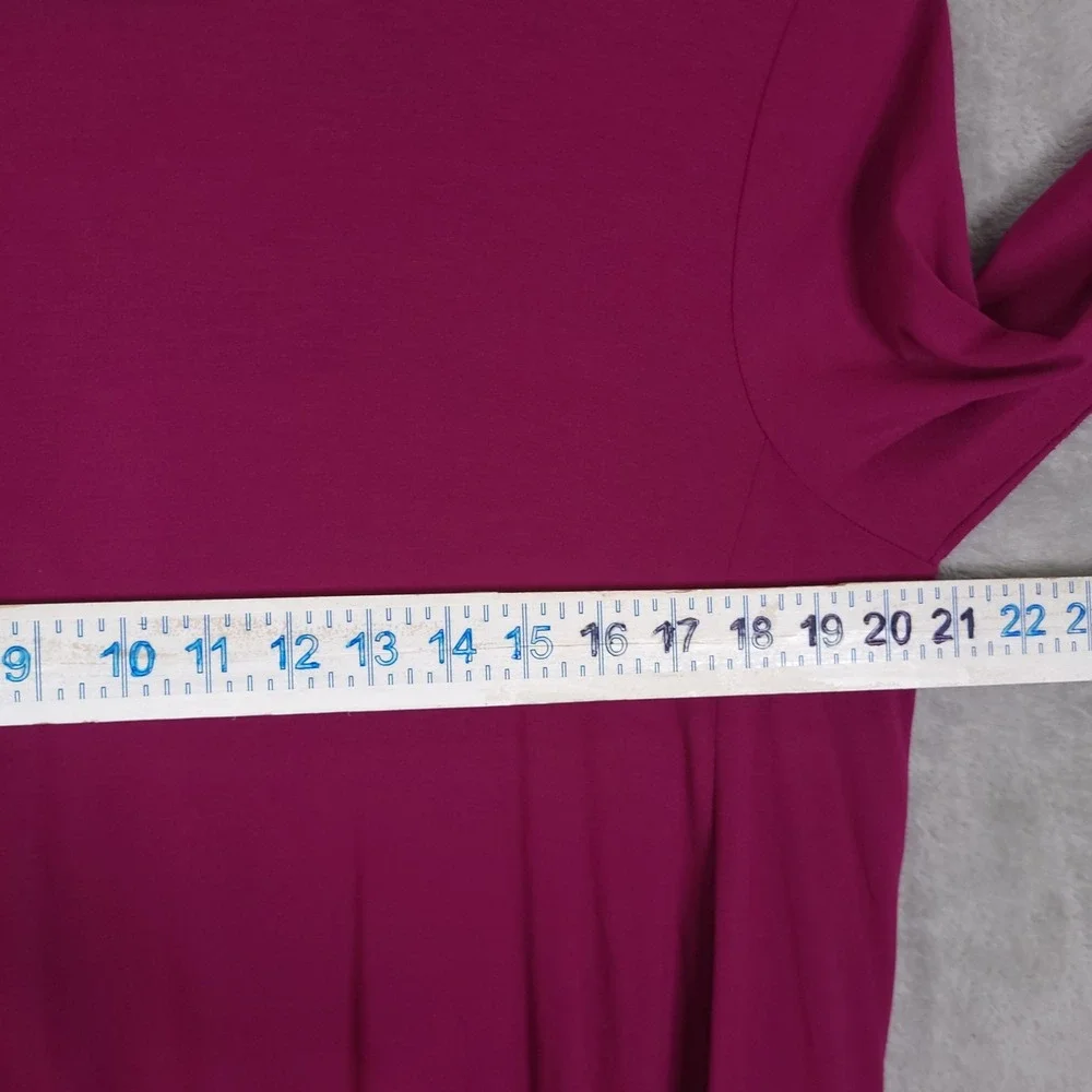 Eileen Fisher Shirt Womens Large Pink Viscose Stretch Tunic Top Made USA - Picture 7 of 12